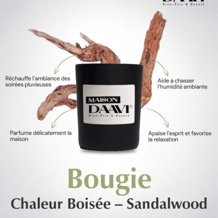 Bougie "La chaleur boisée du Sandalwood"